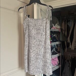 White and Black Spotted Dress